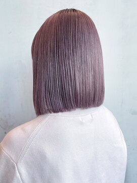 アルバム 銀座(ALBUM GINZA) ラベンダーベージュ_斜めバンググレージュカラー_ba440511