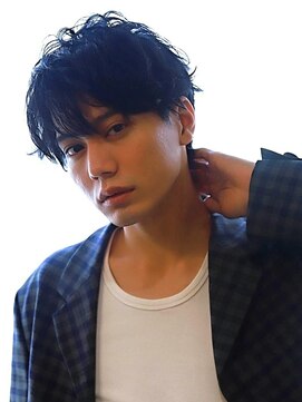 ノエ 柏東口店(Noe.) メンズマッシュパーマ/メンズアッシュブラック/柏メンズ