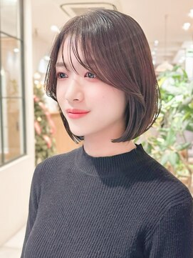 ルエ(rue) 大人ショートボブ丸みショートカットマッシュショート前髪あり