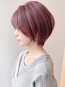 セイドット オモテサンドウ(Say. omotesando) say.ショート ショートボブ メンズライク ミルクティーピンク