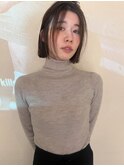 ブリーチなしカラー30代ボブ代官山