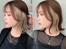 初心者でも試しやすい◎ブリーチダメ-ジが気になる方！肌馴み◎「ベージュ色」インナーカラーがお勧め！