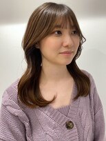 キャパ セントラル 天神 大名店(CAPA central) ミディアム　韓国風巻き髪　ナチュラルベージュ　顔周りレイヤー