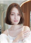 20代30代大人かわいい小顔くびれレイヤーカット韓国レイヤーボブ