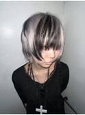 レイヤーカット/デザインカラー/シルバーカラー/ホワイトカラー