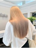 ミルクティー ブロンド ベージュ ブリーチ ハイトーン