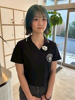 ピピバイヨーク(pipi, by yoke.)&nbsp;ブリーチ/ダブルカラー/グリーン/ショート