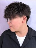 ショートマッシュ ツイスパ メンズパーマ 黒髪 20代【札幌】