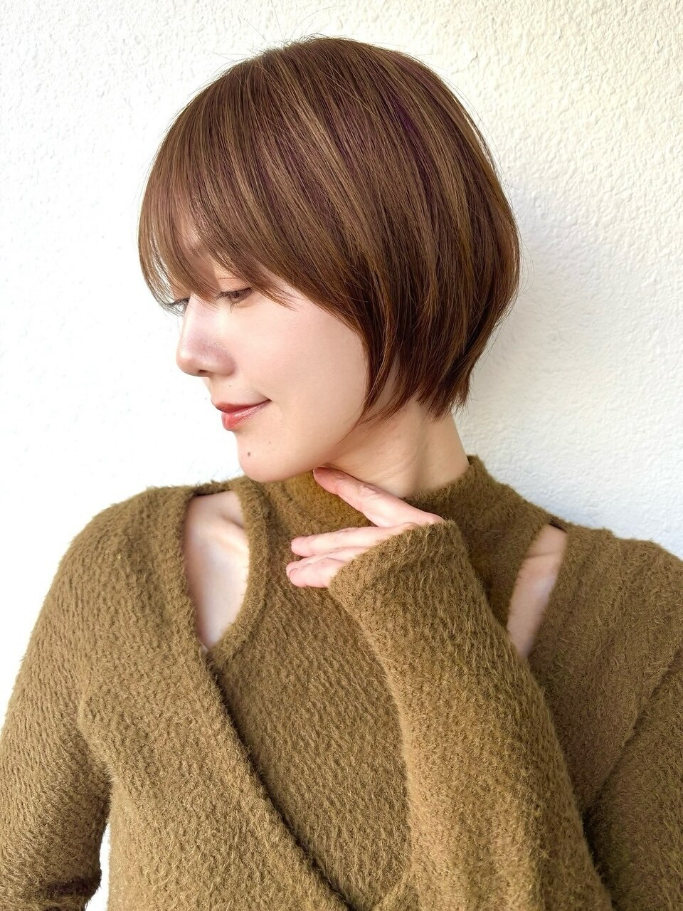 30代40代50代◎白髪ぼかしハイライトショートで透明感p越谷