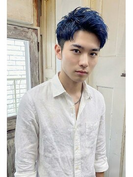 ブルーブラック×メンズショート