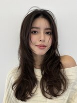 ルージュシー 堀江(RU10C)&nbsp;レイヤーカット/ブリーチなしダブルカラー/ベージュ【AI未使用】