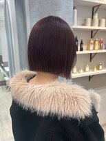 ポジ(poji) 切りっぱなしボブ 質感ストレート カット 顔まわり 艶髪