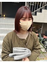 ヨーク(YOKE)&nbsp;髪質改善カラー/レッドブラウン/外ハネボブ