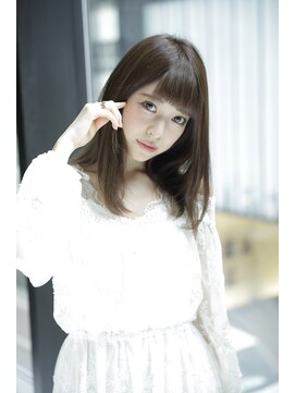 ルルディ バイ アフロディーテ銀座(luludi by APHRODITE) 黒髪/グレーベージュ/レイヤーロング/前髪パーマ/銀座