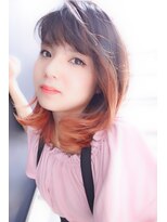 ブーケ(BOUQUET)&nbsp;バレイヤージュグラデーションカラー　ふわミディ