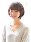 【３０代・４０代・５０代】丸みが綺麗なナチュラルボブ