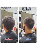 スキンフェードカット+頭皮ケア
