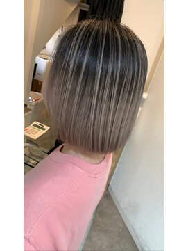 ラフ 難波店(LAFF) #黒髪#ボブルフ#ネビージュ#小顔#ワンレン