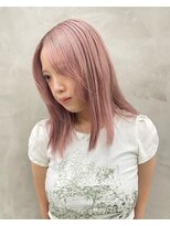 ソーコ 渋谷(SOCO) ペールピンクカラーピンクベージュケアブリーチダブルカラー