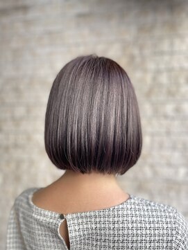 フラット 千葉(Flat.) ミニボブ/ラベンダーグレージュ【千葉】