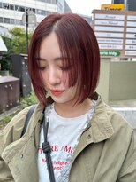 ヘアーメイクオズ(hair make O/S) KON/レイヤーボブ/レッドブラウン