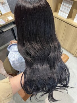 テラスヘア 新潟駅南(TERRACE hair) U24髪質改善艶カラー ブルーラベンダーグレー