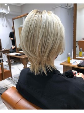 ネイロ 錦糸町(NeiRo) 魅力倍増カールセミディシアーカラーダークアッシュショートヘア