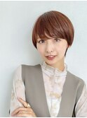丸みショート/ショート/ショートカット/前髪なしショート