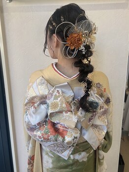 ヘアーサロン シバノ(Hair Salon SHIBANO)の写真/《全国大会金賞受賞》極め抜いた圧倒的な技術力◎特別な日を一流の着付けで最上級に彩ります！