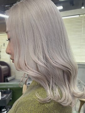 アポロ 横浜駅店(apollo) レイヤーボブハイライトブリーチレイヤーハイトーングレージュ