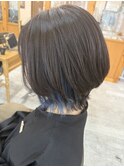 ショートウルフ×インナーブルー