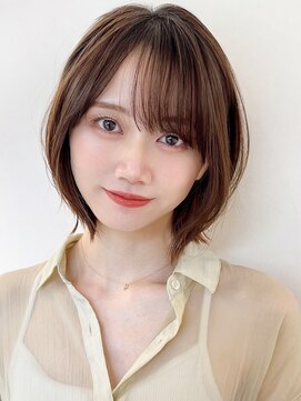 セイドット オモテサンドウ(Say. omotesando) Say.外ハネボブひし形シルエットヘーゼルグレージュくびれボブ