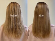 カリテスファッド 渋谷(charites fad)の雰囲気（【髪質改善】高濃度水素ウルトワトリートメント[before/after]）