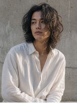 インアンドヤング 栄(in&yang) ロングアップバングラフパーマサーフカール