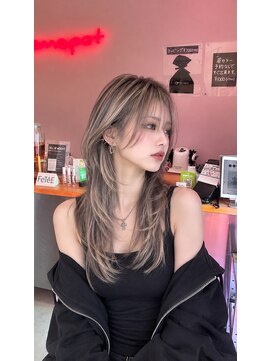 コスメポット(Cosmepot) レイヤーカット×ハイライトベージュ