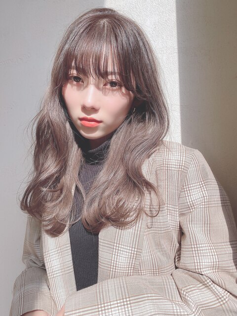 小嶋陽菜さん風#大人シースルーバングセミロング