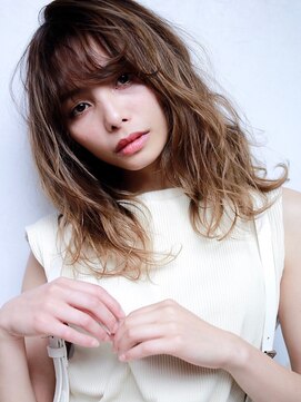 ルーク 立川(LUK) Lien☆極細ハイライトバレイヤージュ×ウェーブ外ハネボブ