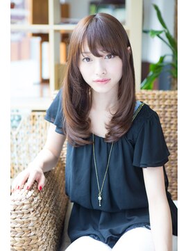 Maple Fellow 毛先カール 暗髪アッシュデザインカラー L メイプルフェロー Maple Fellow のヘアカタログ ホットペッパービューティー