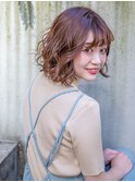 柔らかラベンダーアッシュ★ミディアム耳掛けデジパスタイル☆