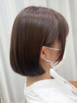 ロンドプランタン 恵比寿(Lond Printemps) 丸みのある可愛い肩上ボブ　ナチュラルアースカラーベージュ