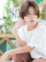 カバーヘア ブリス 志木南口駅前店(COVER HAIR bliss)&nbsp;くせ毛風小顔センターパート前髪なしショートa志木20代30代40代