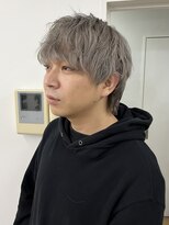 ピープスアンドスー 表参道 渋谷(Peeps&Suu.)&nbsp;メンズカット ホワイト シルバー カラー マッシュ ウルフ