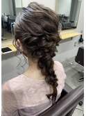 編み込み編みおろしヘアセット