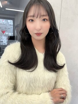 ロンド マーレ 天神大名店(Lond mare) 韓国風ヘア 顔まわりレイヤー 韓国くびれ巻き 大人美人ヘア