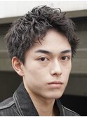 ビジネスショートスパイキーショートツイストパーマツーブロック