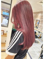 ラボヌールヘアー 札幌店(La Bonheur hair etoile) 【熊澤】ベリーピンクカラー