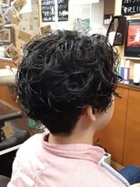 コダマ 新大塚店(KODAMA)&nbsp;センターパートツーブロックパーマスタイル（マッシュパーマ）