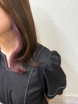 シュリット(schritt) インナーカラーピンクバイオレット ブリーチ渋谷YOSHITAKE