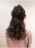 結婚式 ハーフアップ