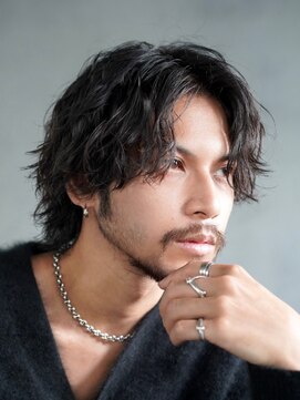 フィフスパーク(fifth PARK) 渋谷緩め波巻きスパイラルパーマメンズマッシュウルフ19時以降